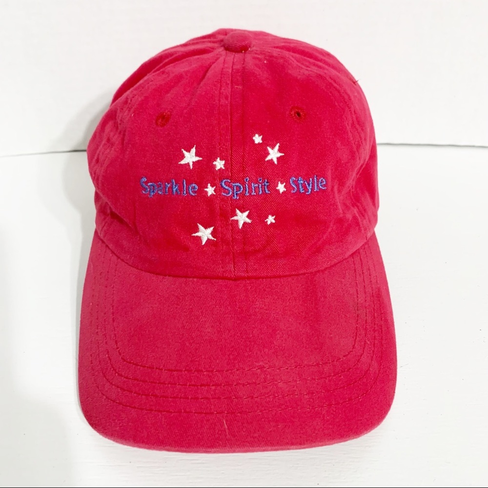 American Girl 100% Cotton Sparkle Spirit Style Embroidered Baseball Cap Red ❤️